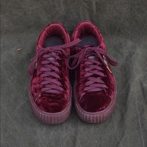 FENTY x Puma Velvet Creepers in Maroon